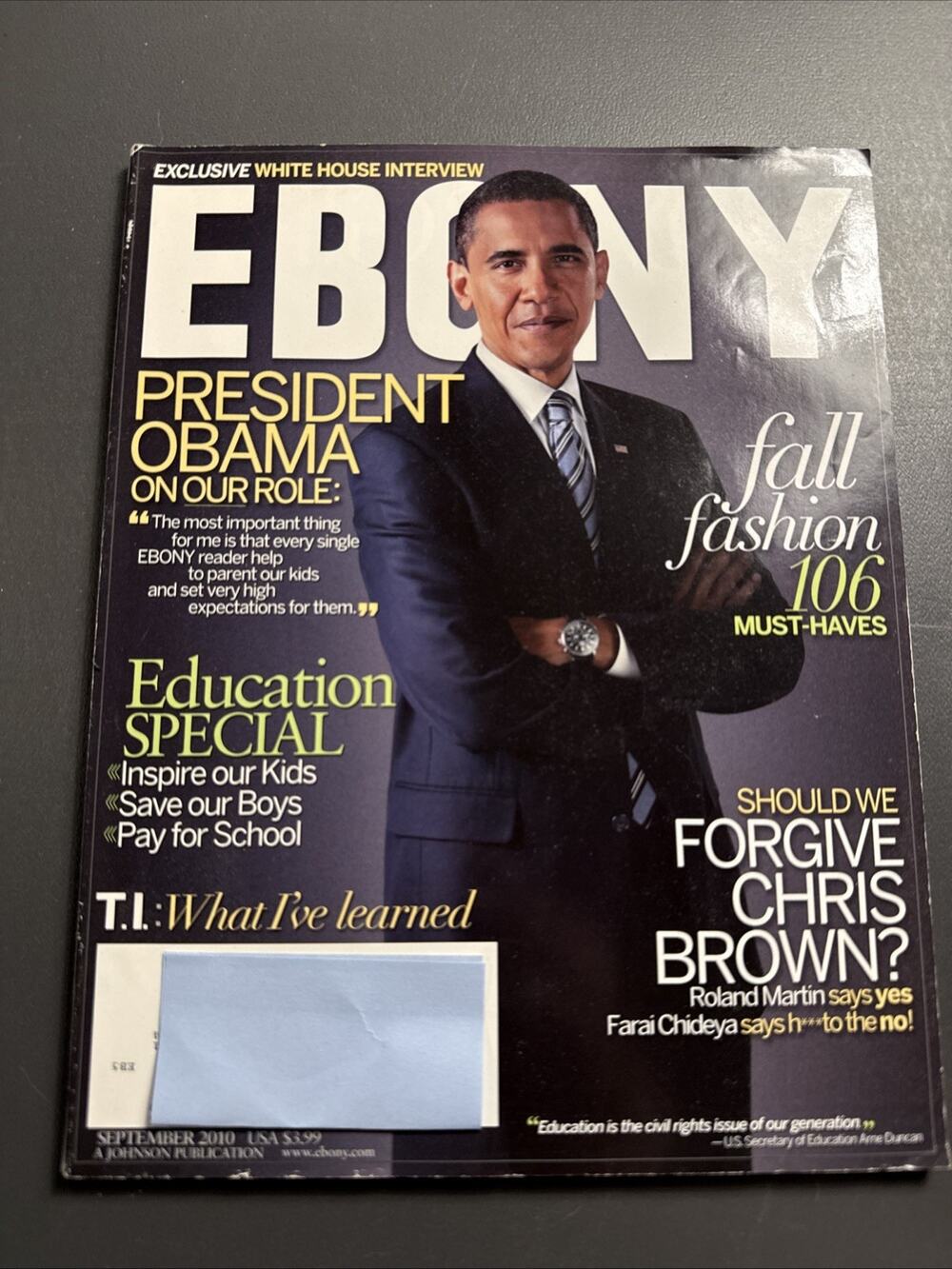 Ebony Magazine September 2010 “President Obama on Our Role” Cover | Forgive...